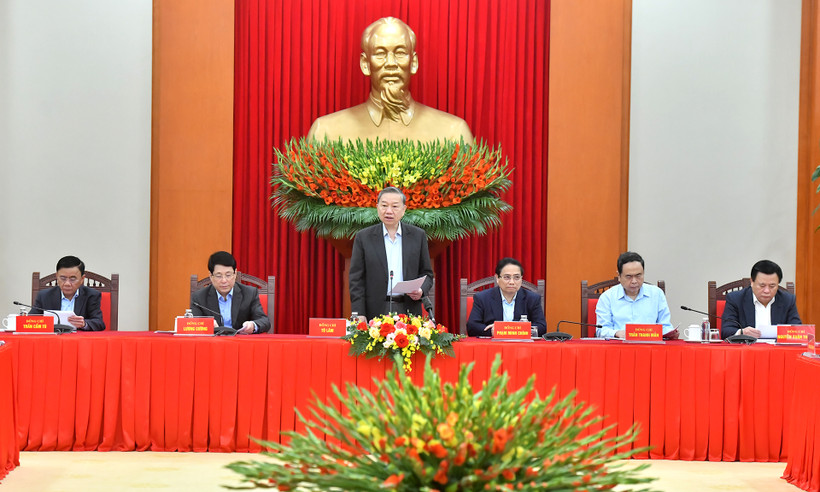 Tổng Bí thư Tô Lâm chủ trì phiên họp của Tiểu ban Văn kiện Đại hội XIV của Đảng.