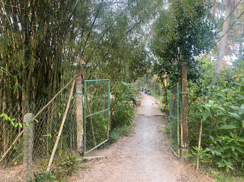 Con đường dẫn vào hiện trường vụ án.