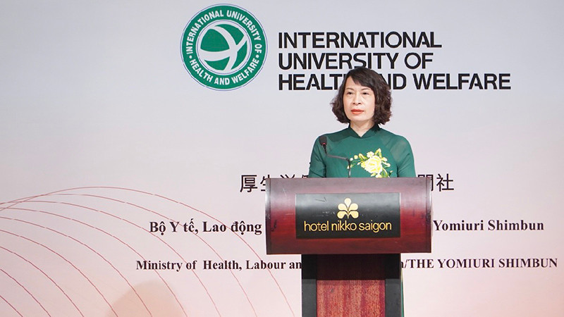 PGS.TS Nguyễn Thị Liên Hương, Thứ trưởng Y tế phát biểu tại chương trình.