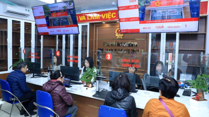 Trung tâm Phục vụ hành chính công số 1 của thành phố Hà Nội. 
