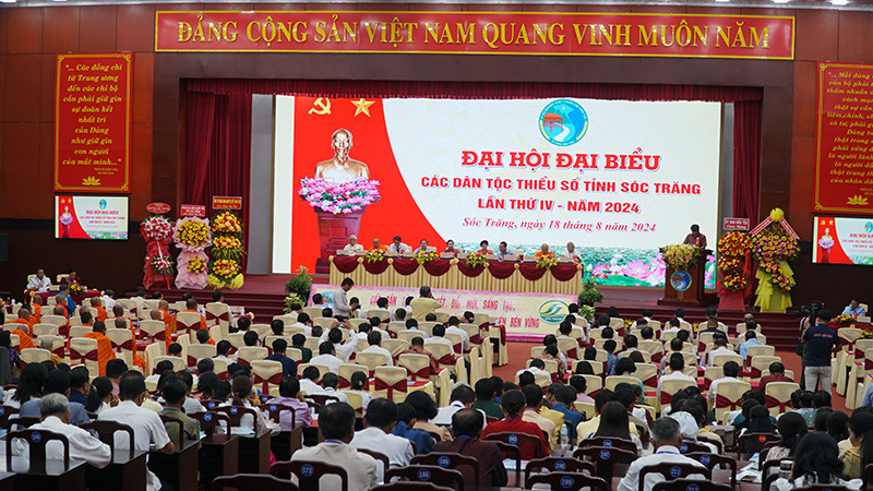 Quang cảnh Đại hội đại biểu các dân tộc thiểu số tỉnh Sóc Trăng lần thứ 4, năm 2024.