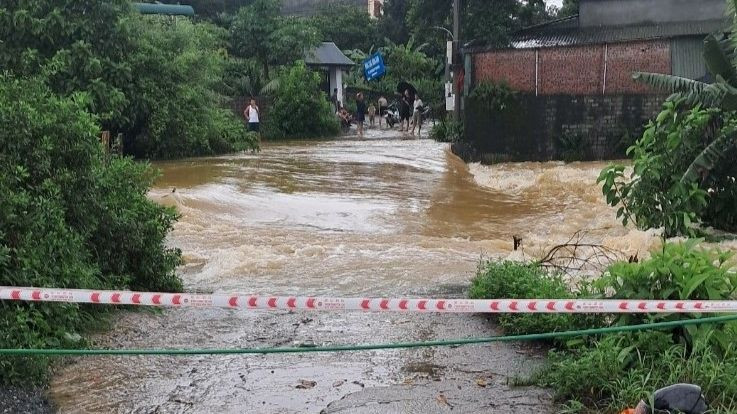 Khu vực xảy ra lũ cuốn. 