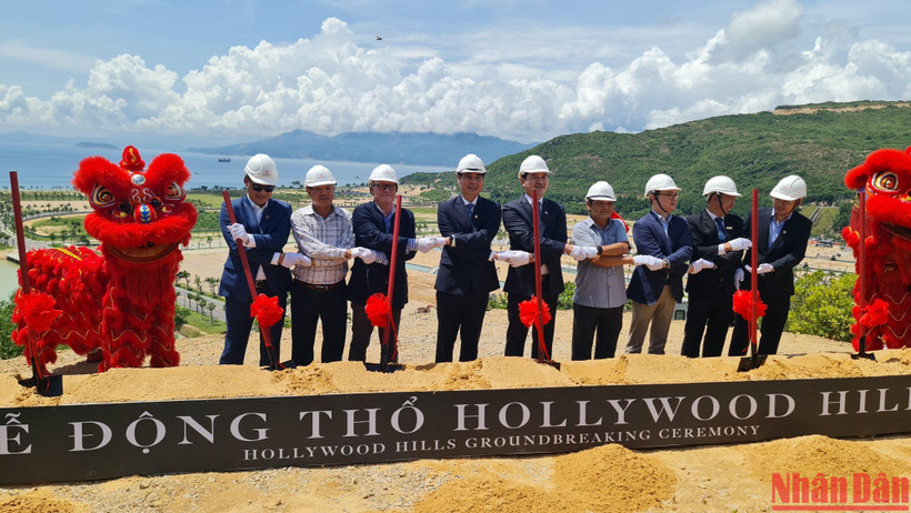 Quang cảnh buổi lễ khởi công phân khu Hollywood Hills by YOO Inspired by Starck thuộc dự án MerryLand Quy Nhơn tại thành phố Quy Nhơn, tỉnh Bình Định.