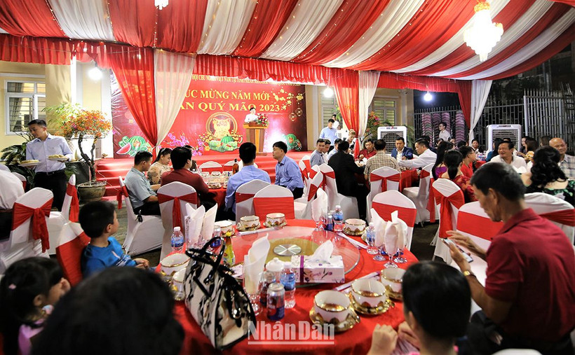 Tết cộng đồng chào Xuân Quý Mão tổ chức tại Tổng Lãnh sự quán Việt Nam. (Ảnh: NGUYỄN HIỆP)