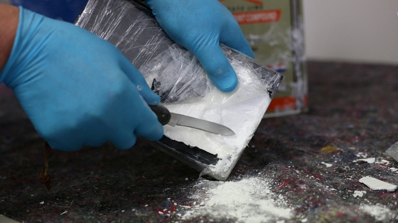 Cocaine bị lực lượng chức năng Đức thu giữ tại thành phố cảng Hamburg, ngày 24/2/2020. (Ảnh: Reuters)