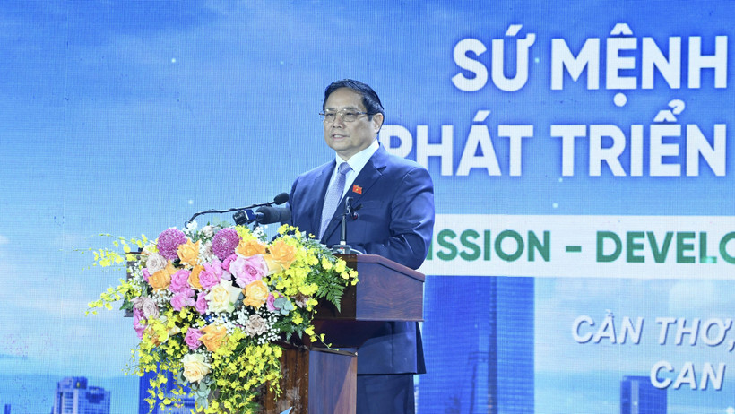 Thủ tướng Phạm Minh Chính phát biểu ý kiến tại hội nghị.