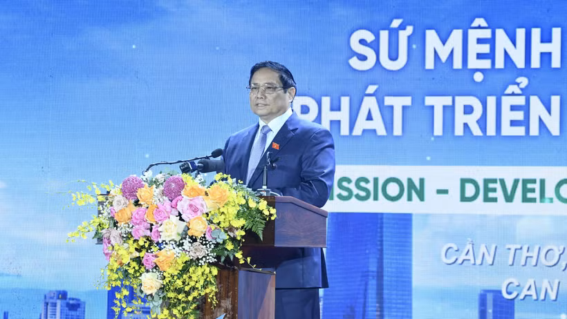 Thủ tướng Phạm Minh Chính phát biểu ý kiến tại hội nghị.