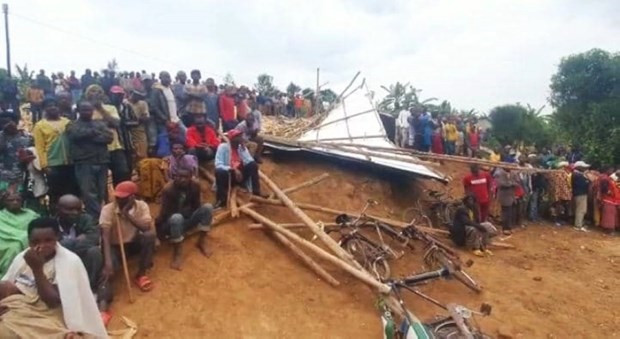 Hiện trường vụ sập lò sấy. (Nguồn: The New Times)