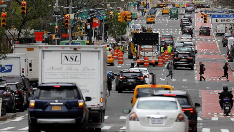 Giao thông trên đường phố New York, Mỹ. (Ảnh: Reuters) 