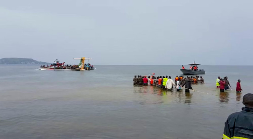 Hiện trường vụ rơi máy bay. (Ảnh: TBC)