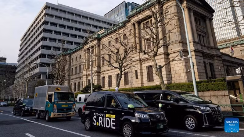Trụ sở Ngân hàng trung ương Nhật Bản (BoJ) ở Tokyo. (Ảnh: Xinhua)