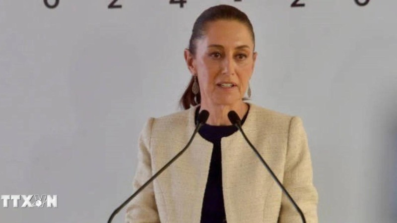 Tổng thống Mexico Claudia Sheinbaum. (Nguồn: AFP/TTXVN)