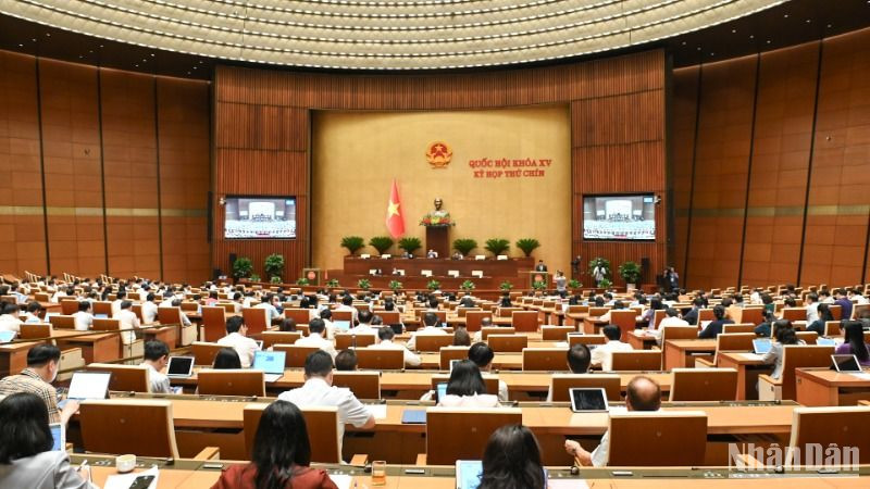 Quang cảnh phiên họp của Quốc hội ngày 20/5/2025. (Ảnh: BÙI GIANG)