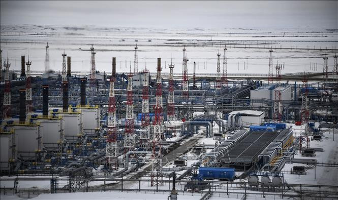 Cơ sở khí đốt tự nhiên Bovanenkovo ở bán đảo Yamal, tây bắc Siberia, thuộc Nga. (Ảnh: AFP/TTXVN)