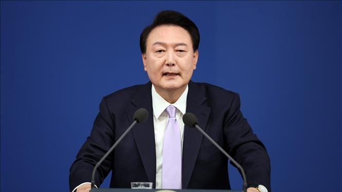 Tổng thống Hàn Quốc Yoon Suk Yeol. (Ảnh tư liệu: YONHAP/TTXVN)