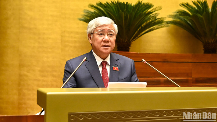 Chủ tịch Ủy ban Trung ương Mặt trận Tổ quốc Việt Nam Đỗ Văn Chiến. (Ảnh: DUY LINH)