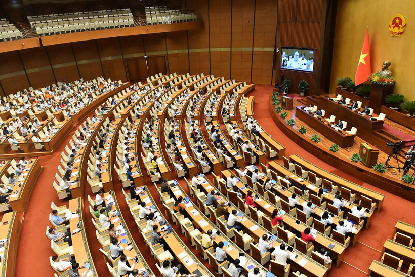 Quang cảnh phiên họp của Quốc hội, ngày 17/6/2024. (Ảnh: ĐĂNG KHOA)