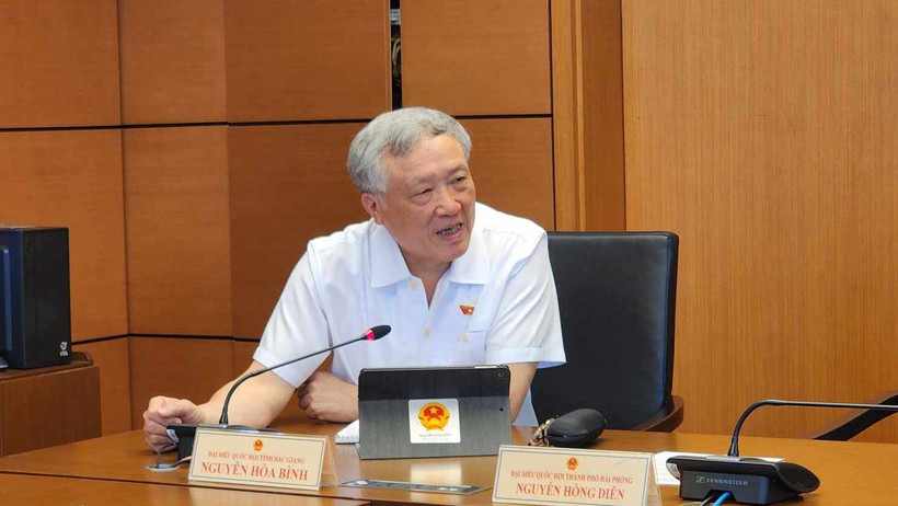 Chánh án Tòa án nhân dân tối cao Nguyễn Hòa Bình. (Ảnh: TRUNG HƯNG)