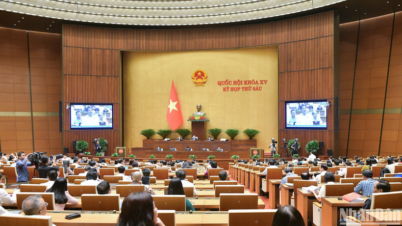 Quang cảnh phiên họp của Quốc hội tại Kỳ họp thứ 6. (Ảnh: THỦY NGUYÊN) 