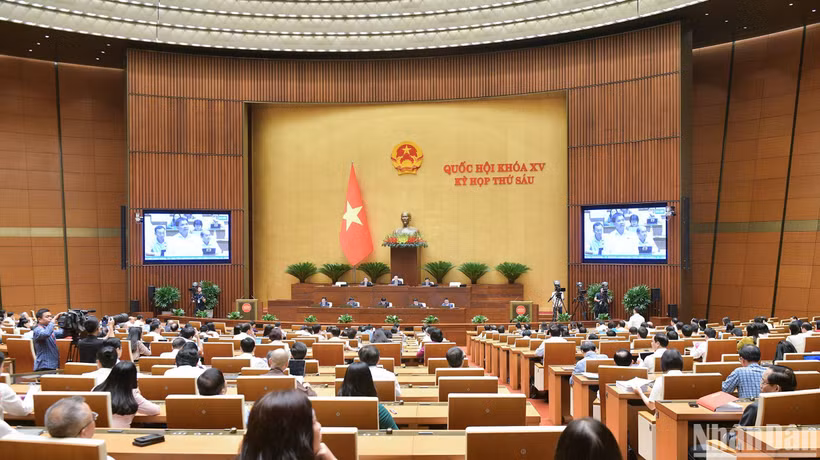 Quang cảnh phiên họp của Quốc hội tại Kỳ họp thứ 6. (Ảnh: THỦY NGUYÊN) 
