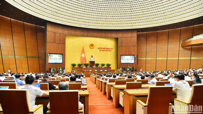 Phiên họp của Quốc hội chiều 25/10/2023. (Ảnh: THỦY NGUYÊN)