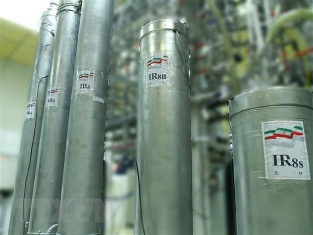 Các máy ly tâm bên trong cơ sở hạt nhân Natanz, Iran. (Ảnh: AFP/TTXVN) 