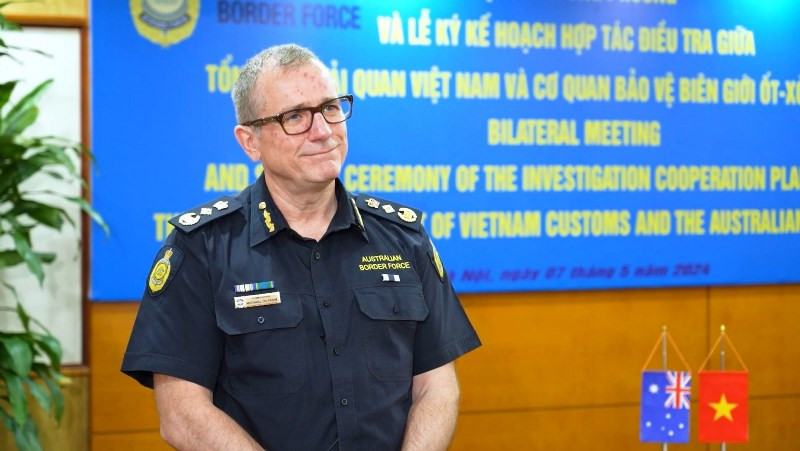 Ông Michael Outram, Cao ủy Cơ quan Bảo vệ biên giới Australia. (Ảnh: TRUNG HƯNG)