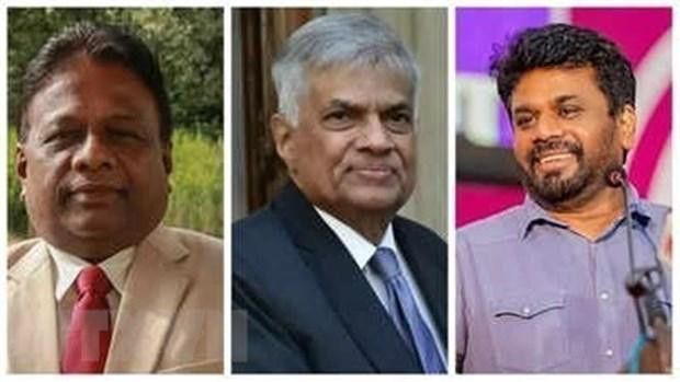 Chân dung các ứng cử viên Tổng thống Sri Lanka (từ trái sang), gồm Dullas Alahapperuma, Ranil Wickremesinghe và Anura Kumara Dissanayake. (Ảnh: Times of India) 