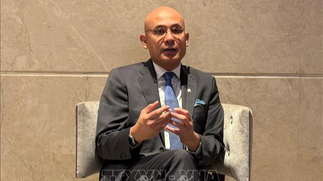 Thứ trưởng Ngoại giao Indonesia Armanatha Kristiawan Nasir. (Ảnh: TTXVN)