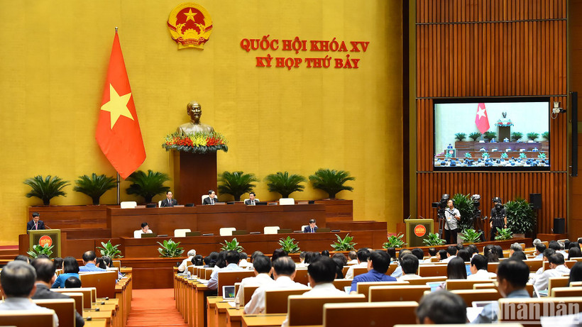 Quang cảnh phiên họp của Quốc hội, ngày 21/6/2024. (Ảnh: THỦY NGUYÊN)