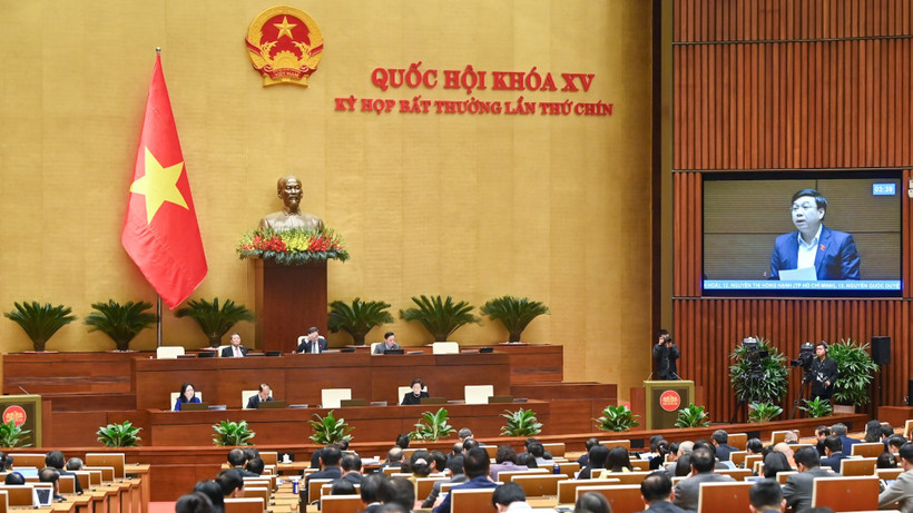 Quang cảnh phiên họp của Quốc hội. (Ảnh: DUY LINH)