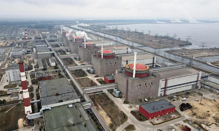 Toàn cảnh nhà máy điện hạt nhân Zaporizhzhia ở Enerhodar, miền đông Ukraine. (Ảnh: RIA Novosti) 