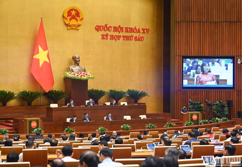 Quang cảnh phiên họp của Quốc hội, ngày 28/11/2023. (Ảnh: DUY LINH)