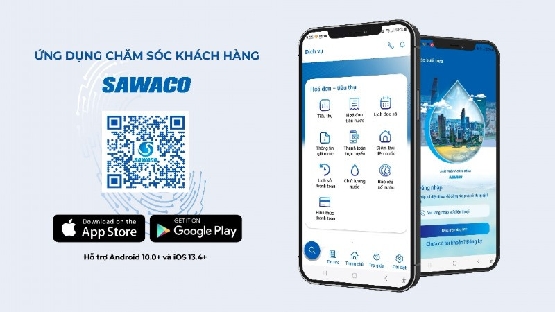 App CSKH SAWACO bảo đảm tính ổn định, thân thiện và tiện lợi cho người dùng.