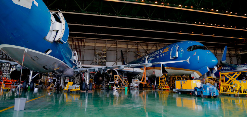 Vietnam Airlines nói riêng và nhiều doanh nghiệp nhà nước khác đã thể hiện rõ vai trò của kinh tế nhà nước. Ảnh: Khiếu Minh