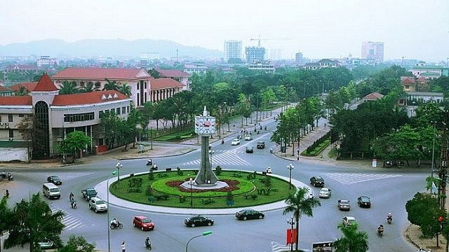 Một góc của khu đô thị trung tâm mới thị trấn Nam Đàn, huyện Nam Đàn, tỉnh Nghệ An.