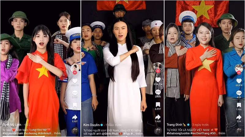 Giới trẻ "đu trend" trên nền nhạc bài hát "Khát vọng tuổi trẻ".