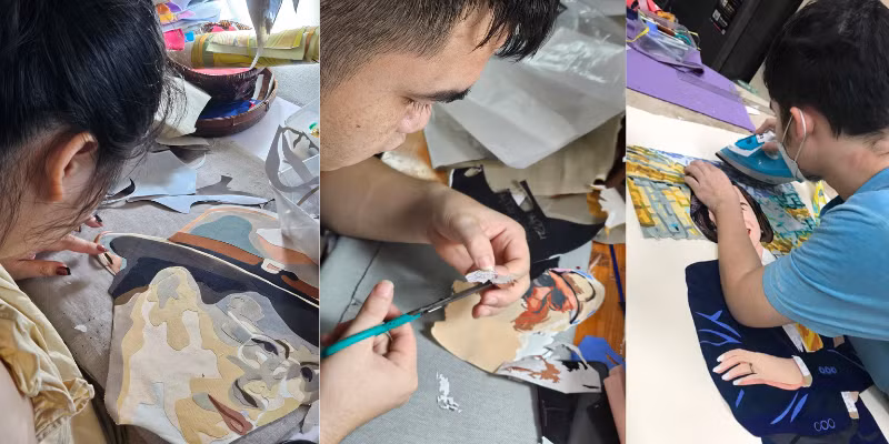 Những “nghệ nhân” thầm lặng tại Vụn Art. Ảnh: Vụn Art