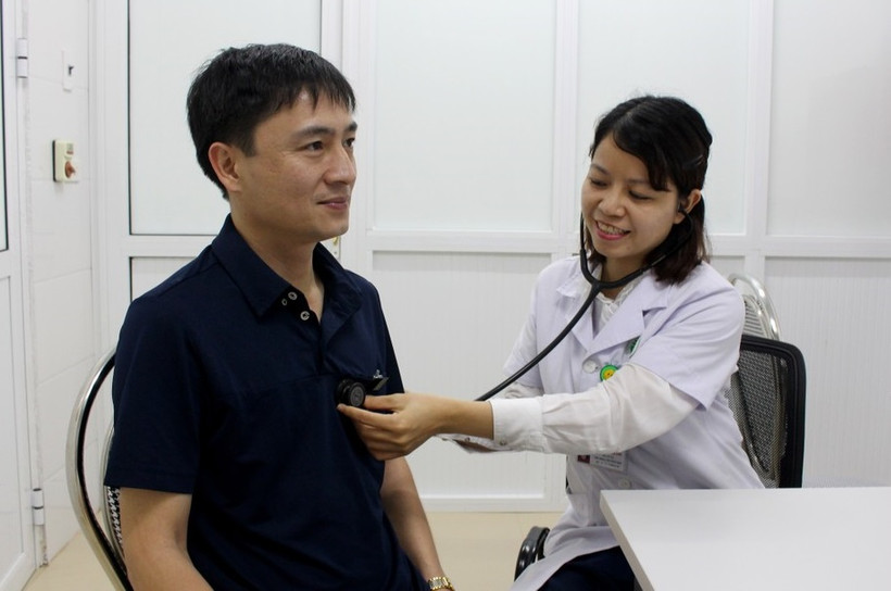 Khám sức khỏe tổng quát tại Bệnh viện Đa khoa thành phố Vinh. (Ảnh: Đình Nguyệt)