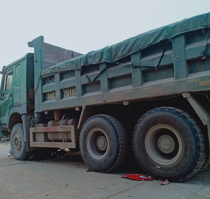 Hiện trường vụ tai nạn.