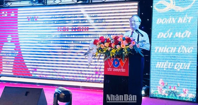 Tổng Giám đốc Đài Tiếng nói Việt Nam Đỗ Tiến Sỹ phát biểu tại lễ kỷ niệm.