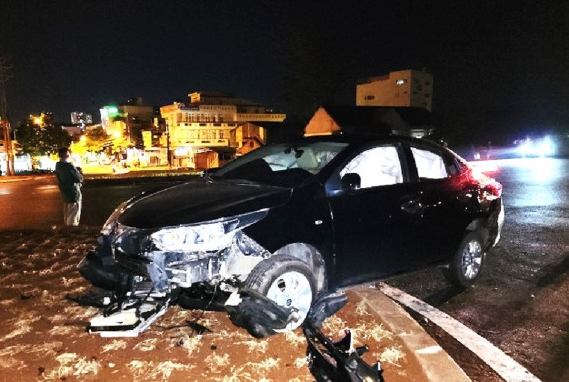 Hiện trường vụ tai nạn.