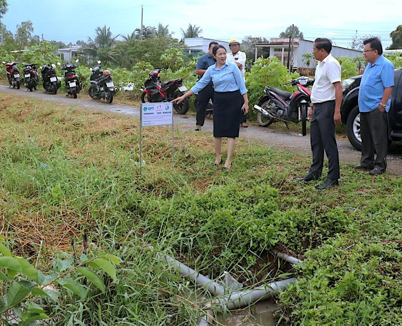 Công trình mở rộng tuyến ống phục vụ nước sinh hoạt vừa hoàn thành ở vùng hạn-mặn Cà Mau.