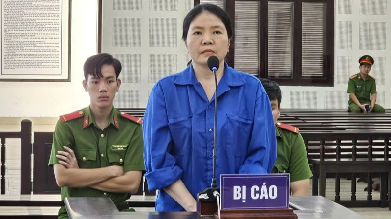 Bị cáo Đào Thị Như Lệ tại phiên tòa. (Ảnh: AD)