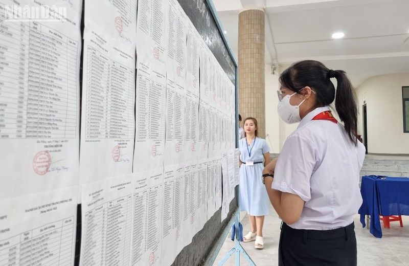 Đà Nẵng công bố điểm chuẩn vào lớp 10 hệ công lập năm học 2023-2024. (Ảnh: ANH ĐÀO)