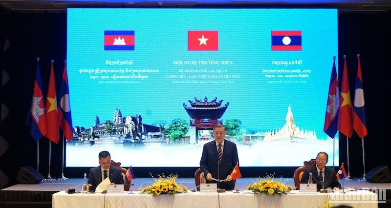 Bộ trưởng Công an Tô Lâm phát biểu khai mạc Hội nghị. Ảnh: ANH ĐÀO