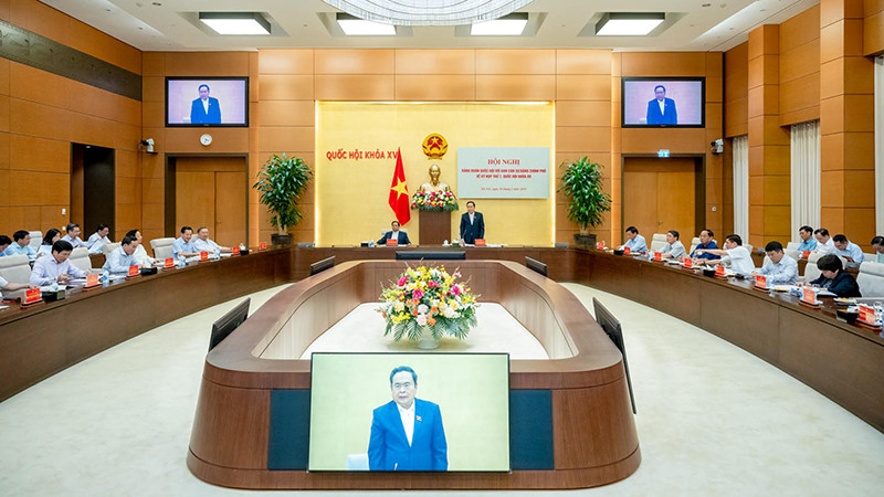 Quang cảnh hội nghị tại Nhà Quốc hội. (Ảnh: Duy Linh)