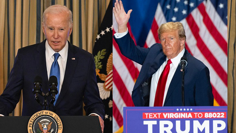 Đương kim Tổng thống Joe Biden và cựu Tổng thống Donald Trump. (Ảnh: AFP/TTXVN)