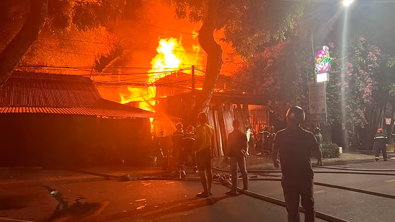 Hiện trường vụ cháy.