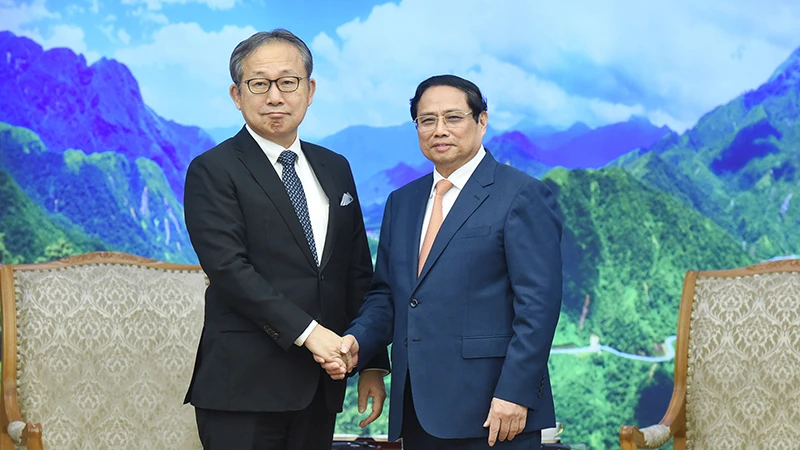 Thủ tướng Phạm Minh Chính tiếp Đại sứ Nhật Bản tại Việt Nam Yamada Takio.